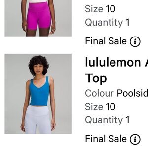 Lululemon Align Tank Poolside Blue